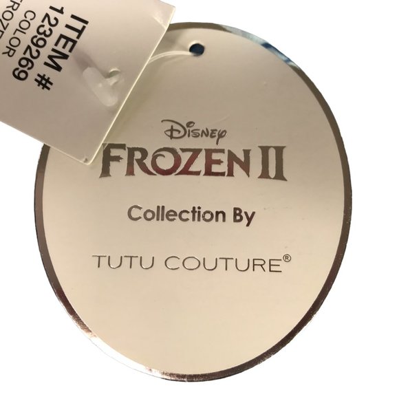 New NWT Disney Frozen Outfit Set Blue Coat Jacket + Tutu Skirt Silver Glitter 2T - Picture 5 of 12